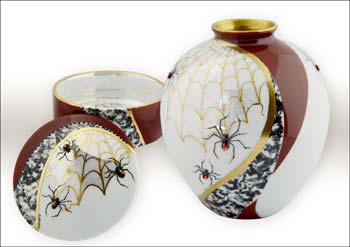 Redback spider pieces by Anne Blake