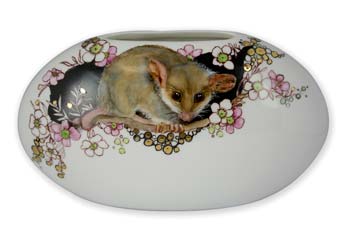 possum vase by Brenda Caelli